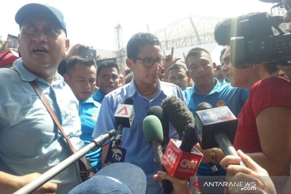 Sandiaga Uno minta para pendukungnya jaga TPS