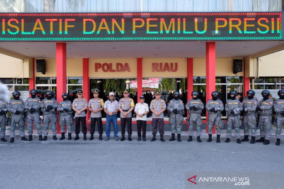 Polda Riau kerahkan 5.875 personel untuk pengamanan Pemilu 2019