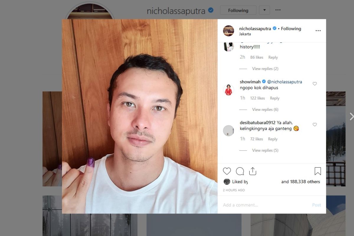 Warganet meminta Nicholas Saputra tidak hapus swafoto Pemilu