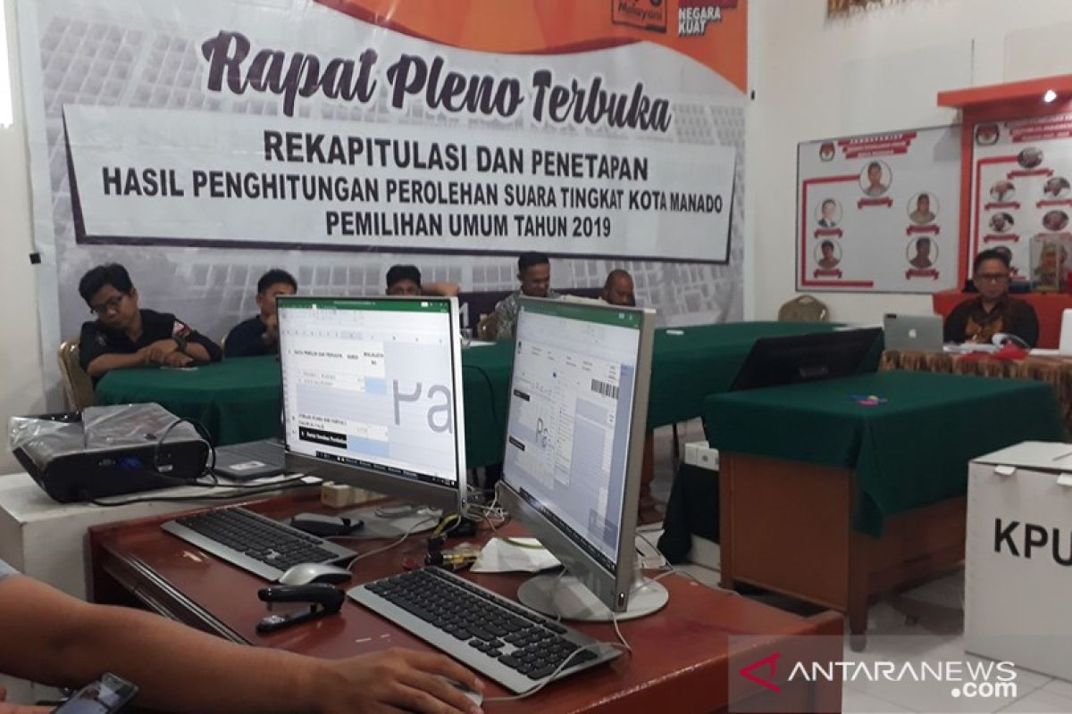 Pleno KPU Manado selesaikan penghitungan enam kecamatan