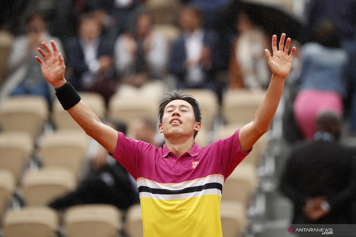 Nishikori tantang Nadal di perempat final Prancis Open