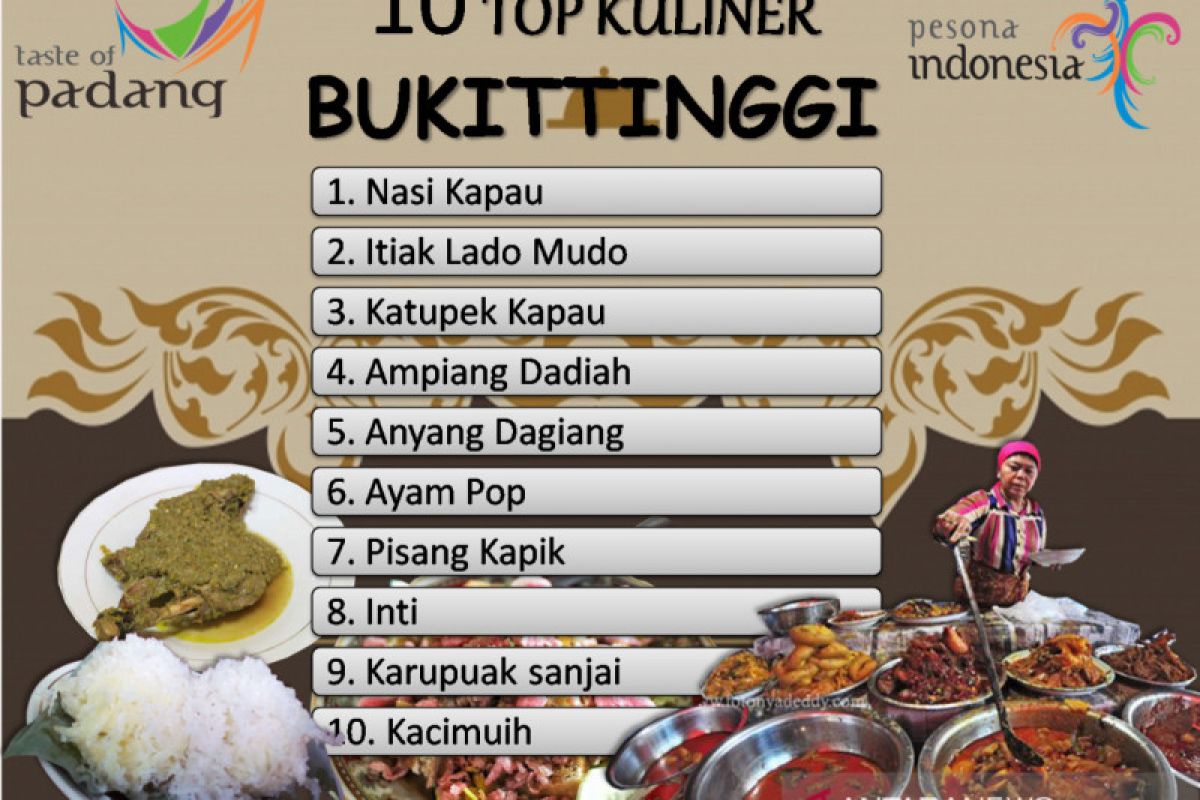 Ada 10 pilihan kuliner unggulan di Bukittinggi