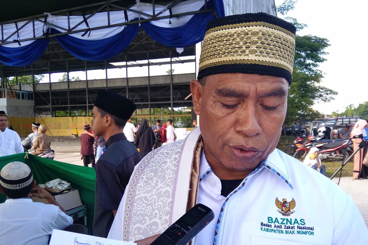 Baznas Biak himpun zakat fitrah Rp534 juta