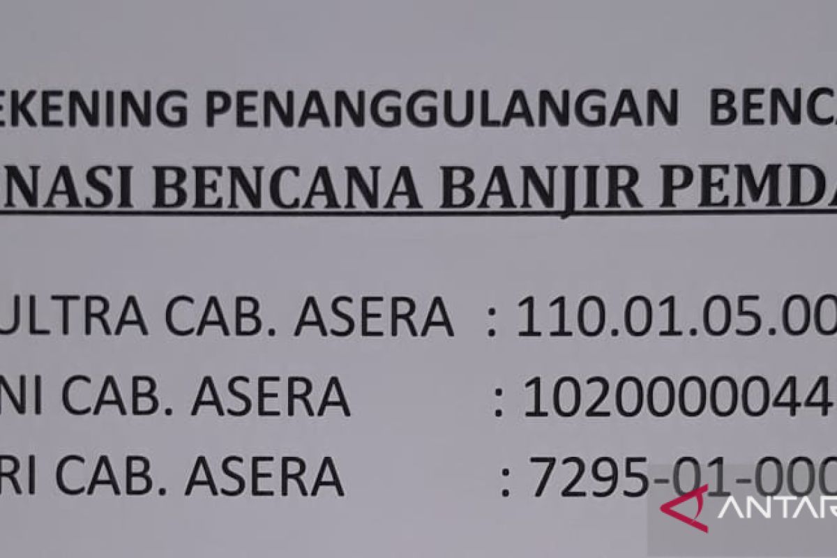 Pemda Konawe Utara Membuka Rekening Donasi Korban Banjir