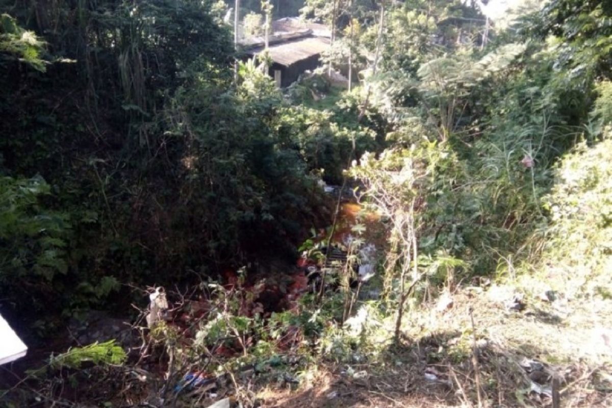 Diduga supir mengantuk truk bermuatan cabai dan bumbu masak terjun ke jurang