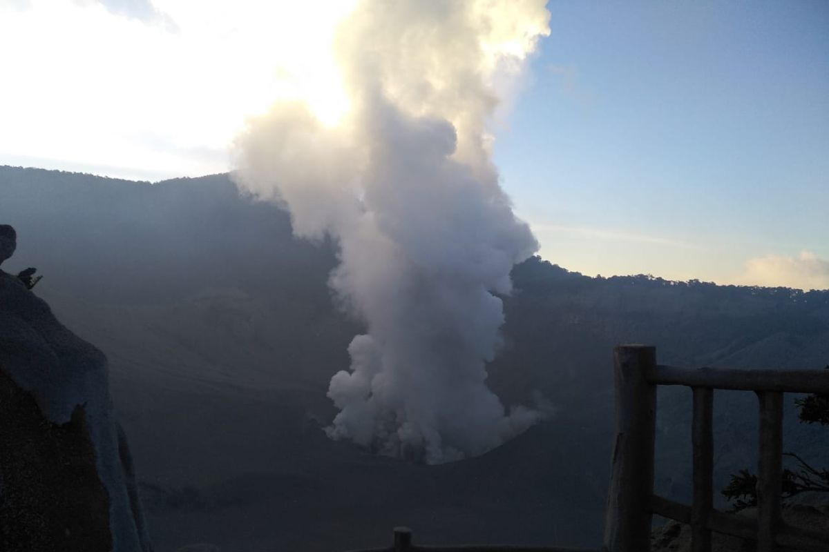 Mbah Rono: masyarakat jangan panik erupsi Tangkuban Perahu