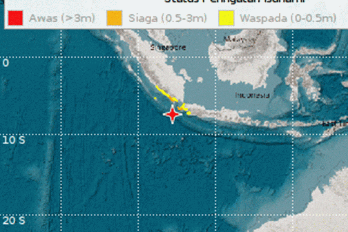 Gempa 7,4 SR terasa hingga Bandung dan Yogyakarta