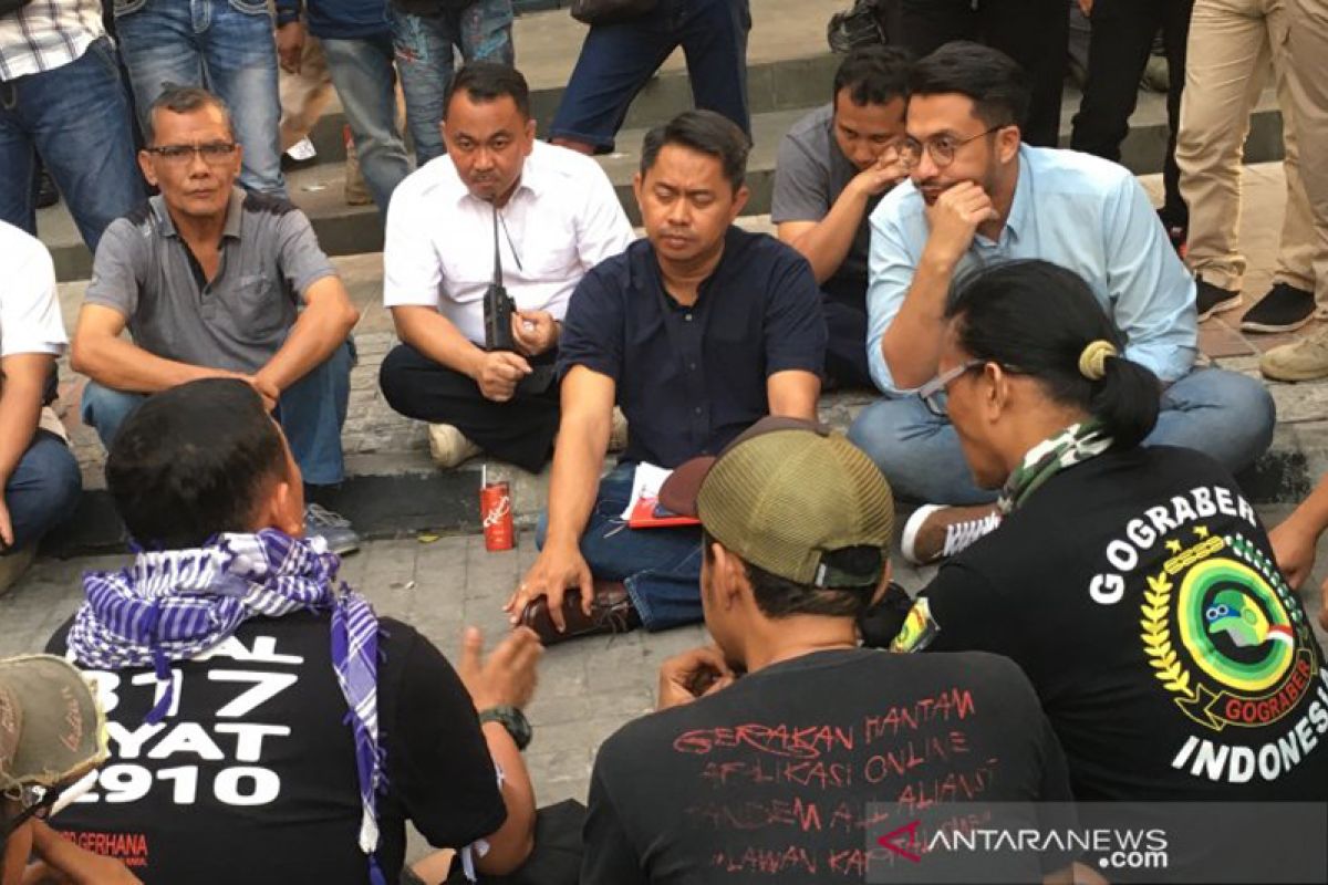 Aksi damai mitra Gojek disusupi provokator