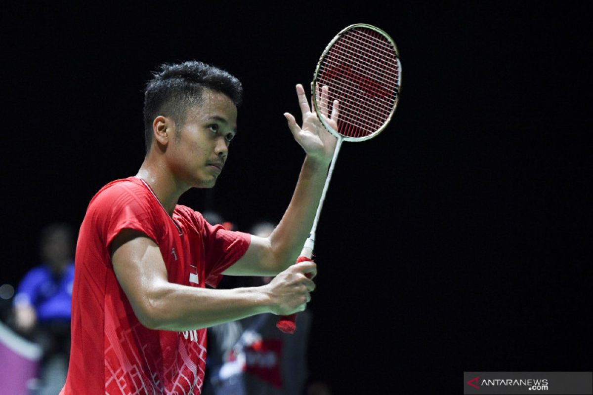 Ginting takluk dari pebulutangkis Jepang Momota