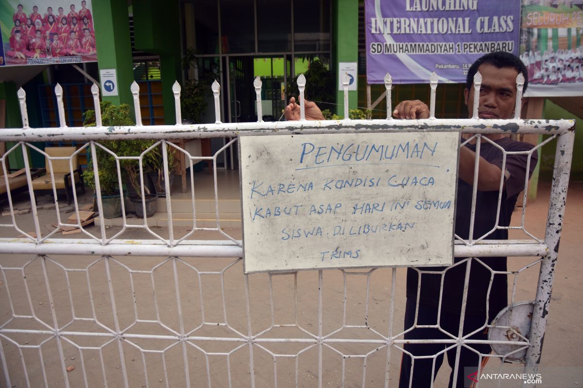 Karhutla Riau, Pekanbaru cabut libur sekolah karena udara berangsur membaik