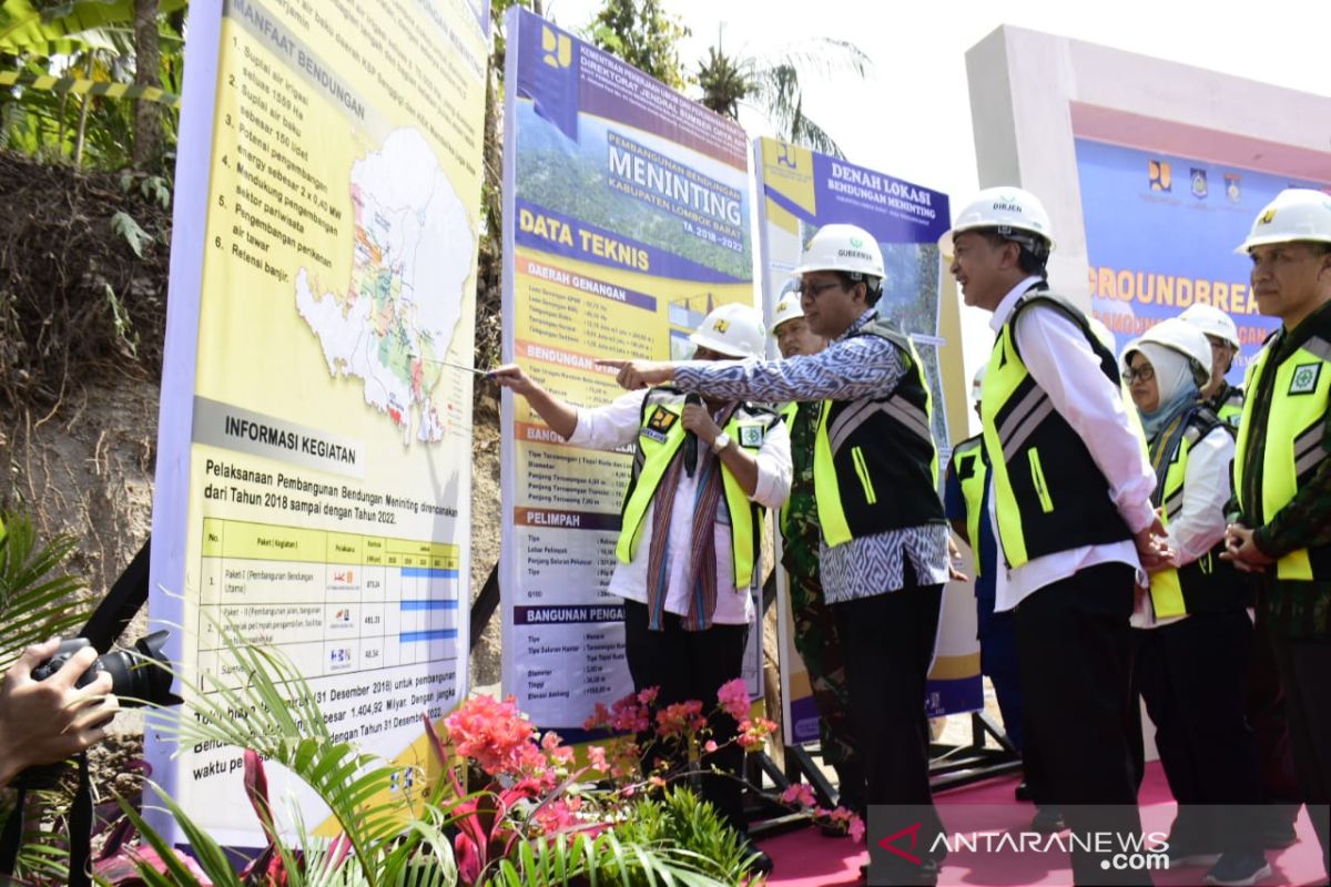 Gubernur NTB letakan batu pertama pembangunan Bendungan Meninting