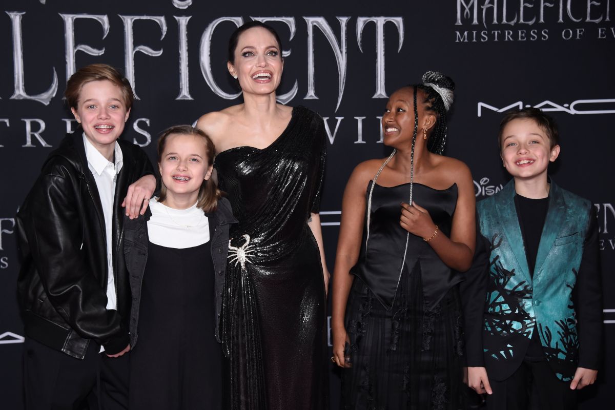 Angelina Jolie ditemani anak-anaknya di premier "Maleficent"