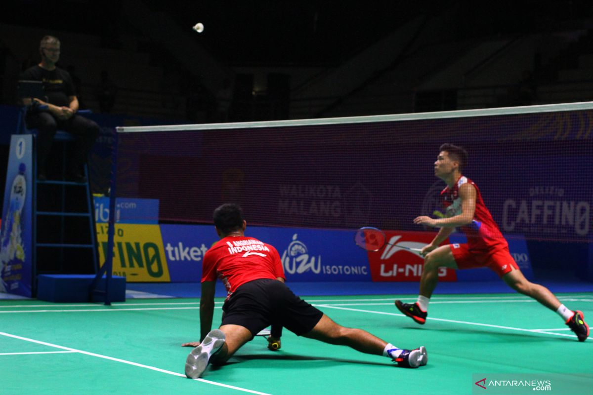 Wakil putra Indonesia tumbang di semifinal Indonesia Masters