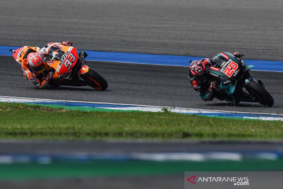 Hasil GP Thailand, duel sengit Marquez dan Quartarora