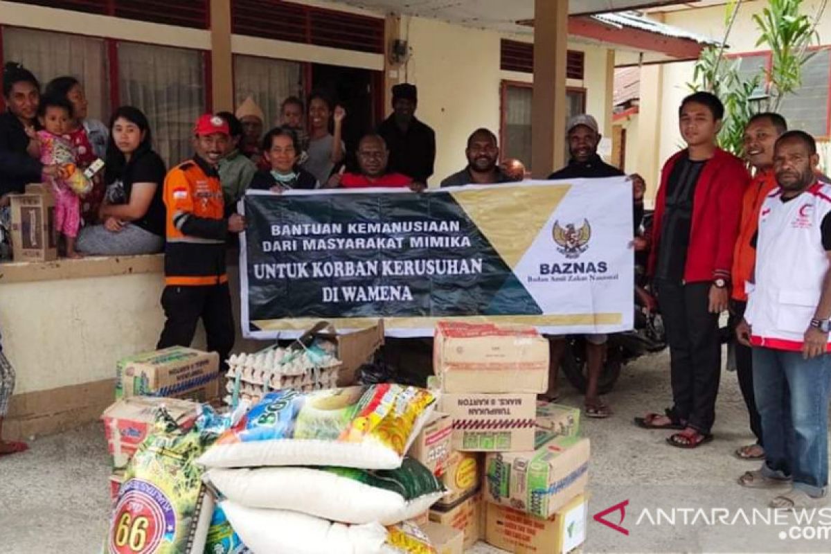 Bantuan Baznas Mimika sudah disalurkan ke pengungsi Wamena