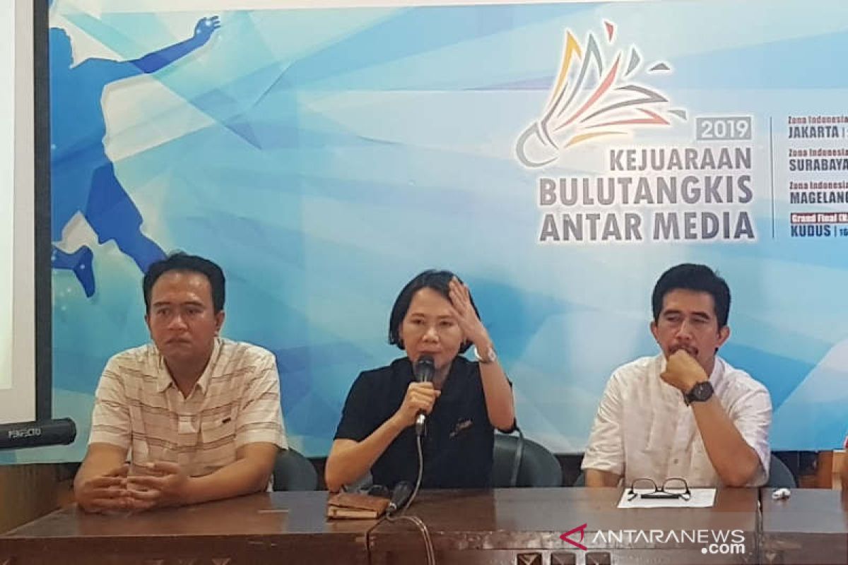 Peserta Kejuaraan Bulu Tangkis Antarmedia 2019 turun