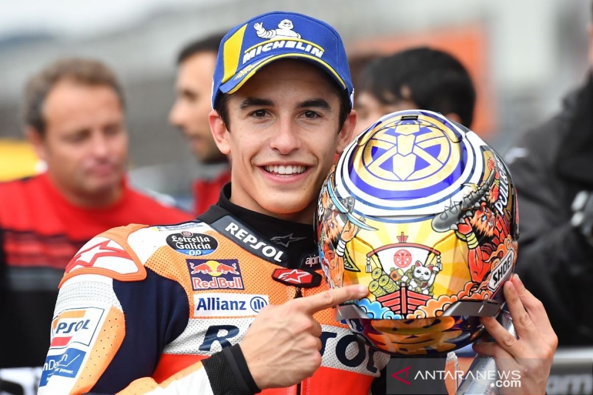 Redam serbuan Yamaha, Marquez meraih pole position perdana GP Jepang