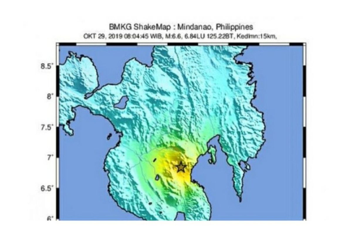 Sulut tergetar gempa Mindanao magnitudo 6,9