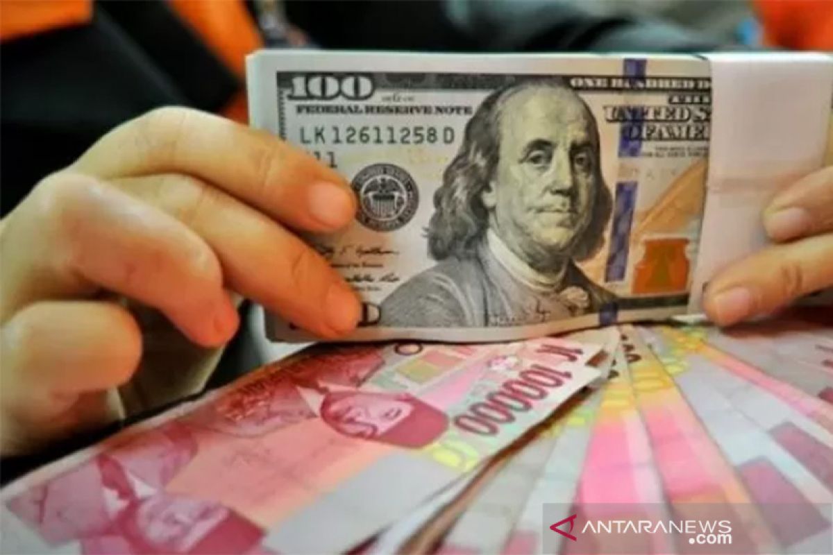 Rupiah Rabu sore ditutup terkoreksi