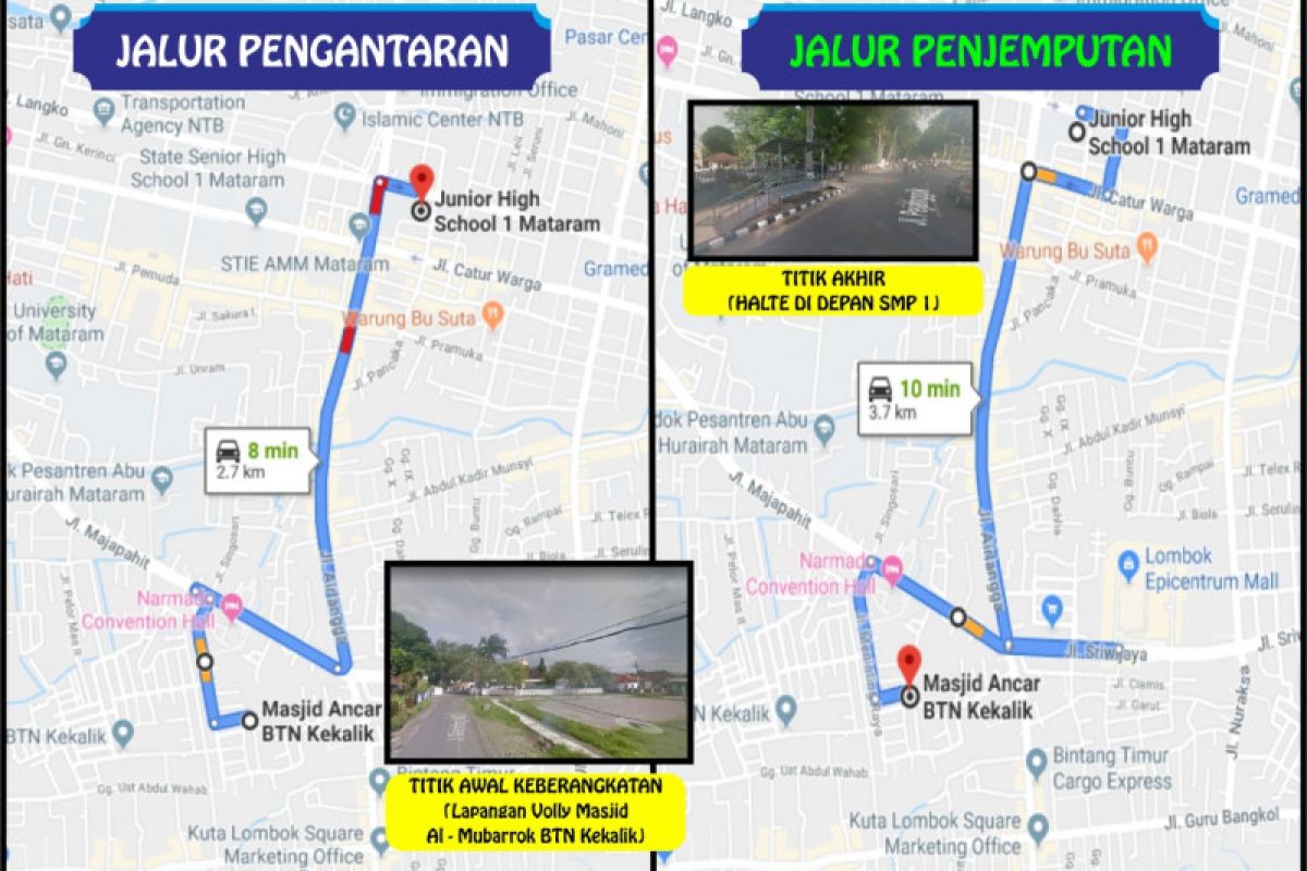 Bus sekolah Kota Mataram mulai beroperasi