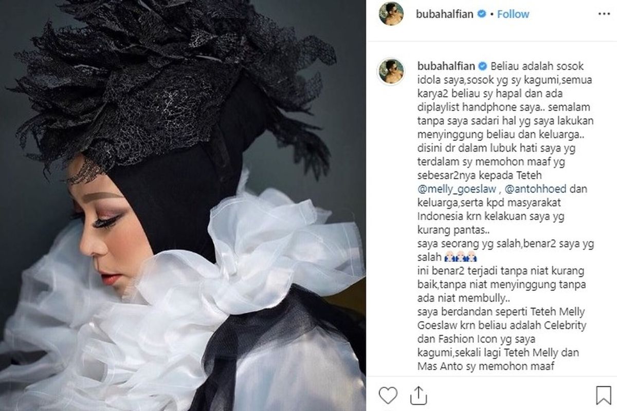 Respon Melly Goeslaw pada permintaan maaf Bubah Alfian