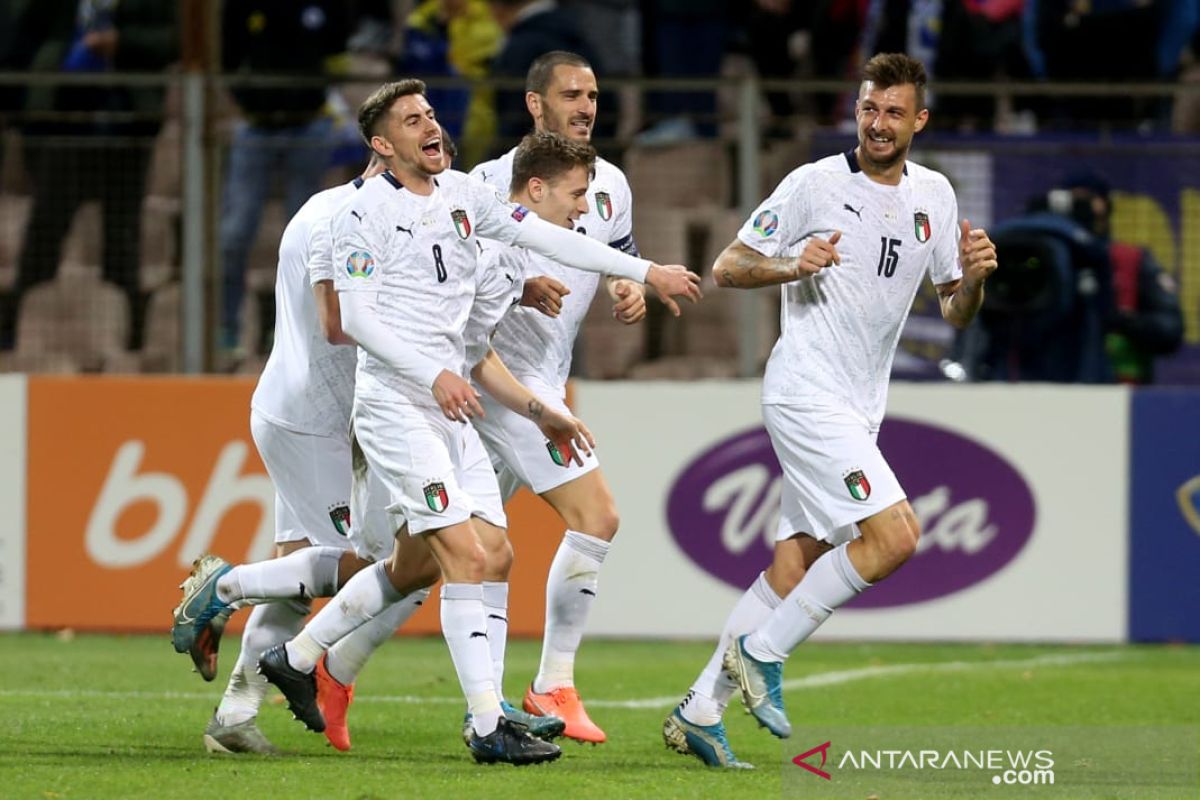 Lumat Bosnia 3-0, Italia kian kokoh di puncak klasemen Grup J