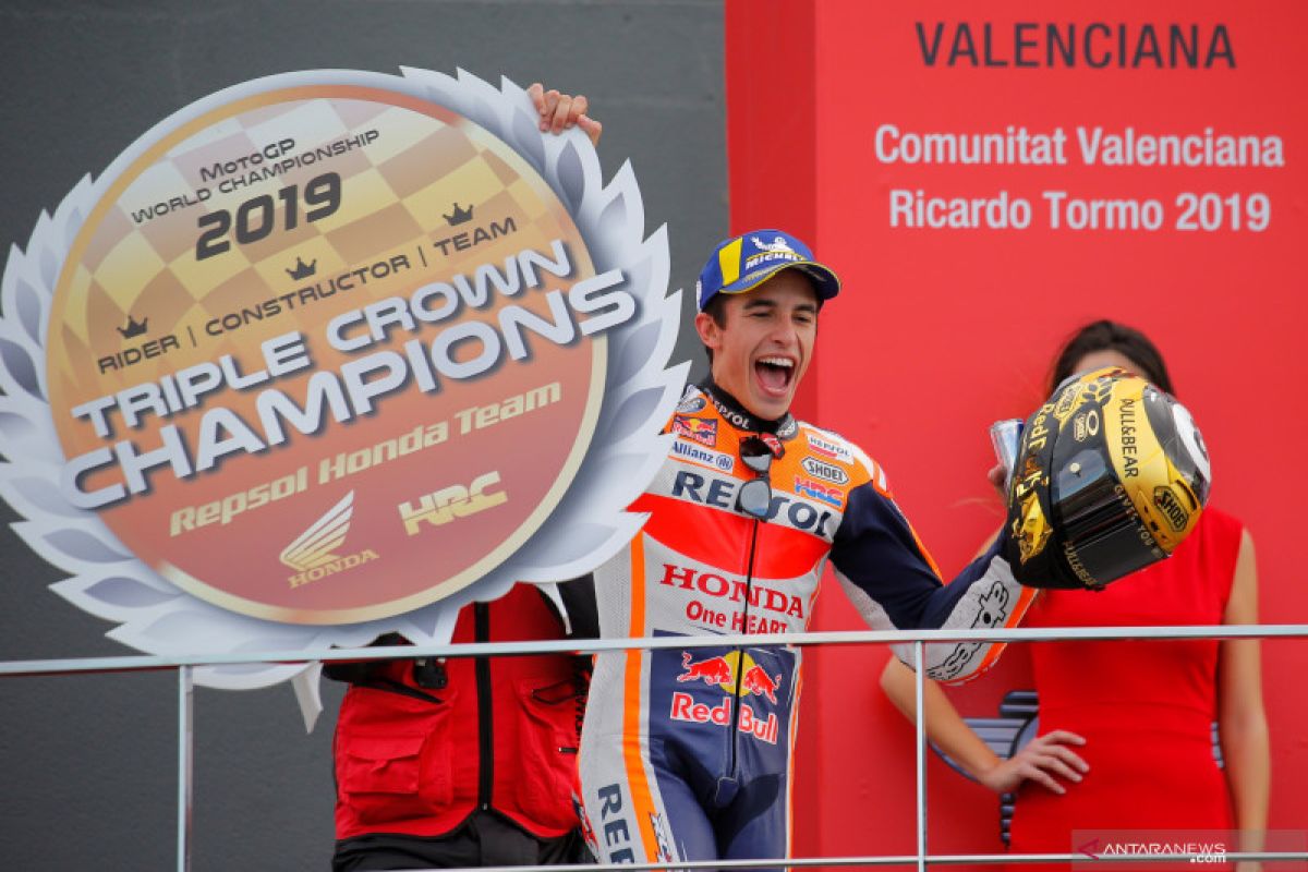 Hasil GP Valencia, Marquez tutup musim 2019 dengan sempurna