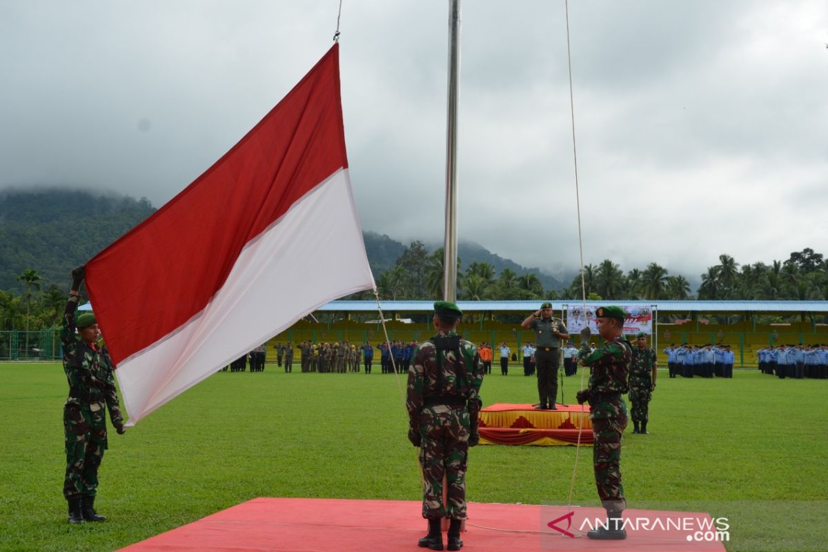 Dandim 0310/SS pimpin upacara HBN, di Sijunjung