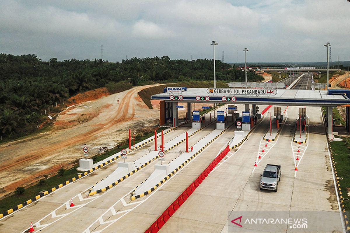 Jumlah kendaraan lintasi Seksi 1 Tol Pekanbaru-Dumai turun drastis, begini penjelasannya