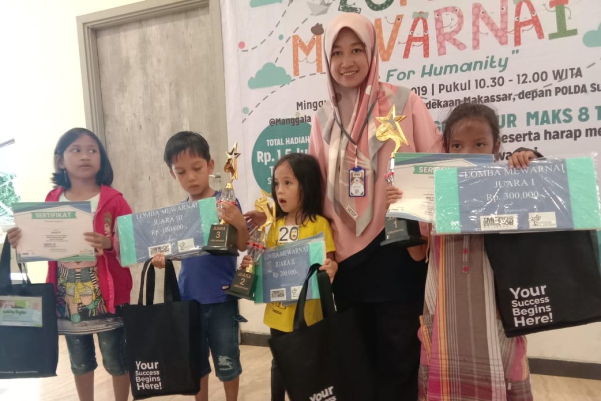 ACT Sulsel mengedukasi anak-anak lewat lomba mewarnai