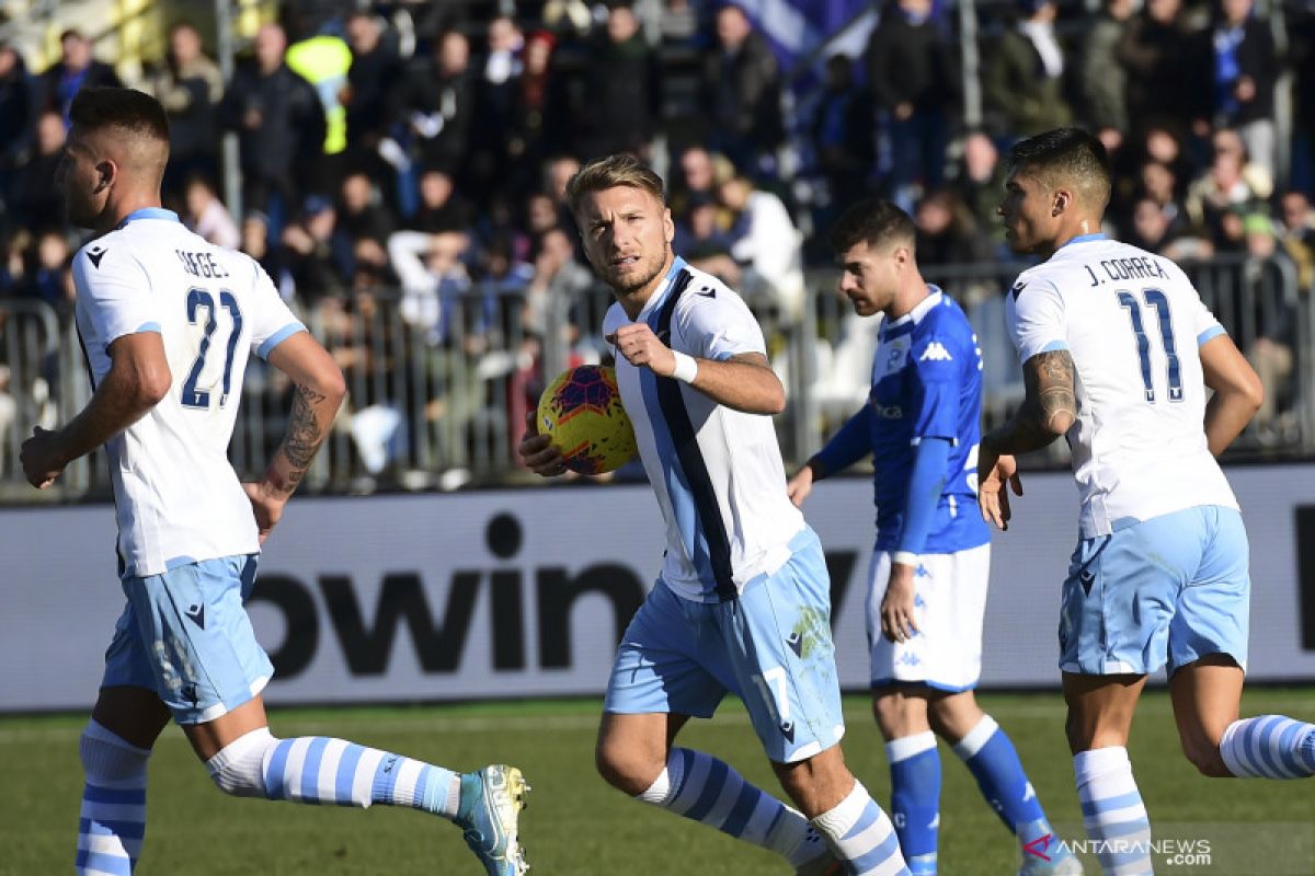 Dua gol Immobile antar Lazio tundukkan Brescia