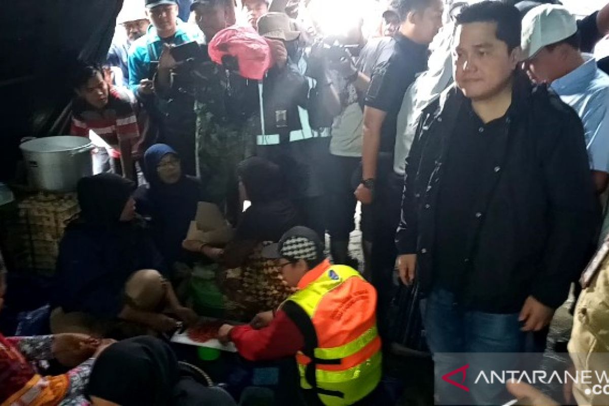 Menteri BUMN akan gelar rapat evaluasi bantuan bencana banjir