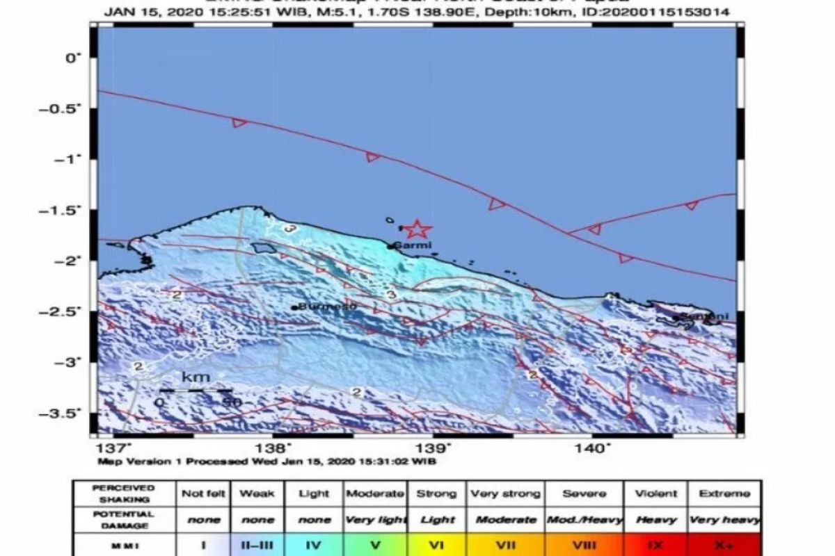 Gempa Sarmi Jayapura