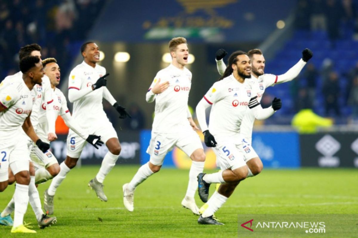 Menang adu penalti, Lyon melaju ke final Piala Liga Prancis