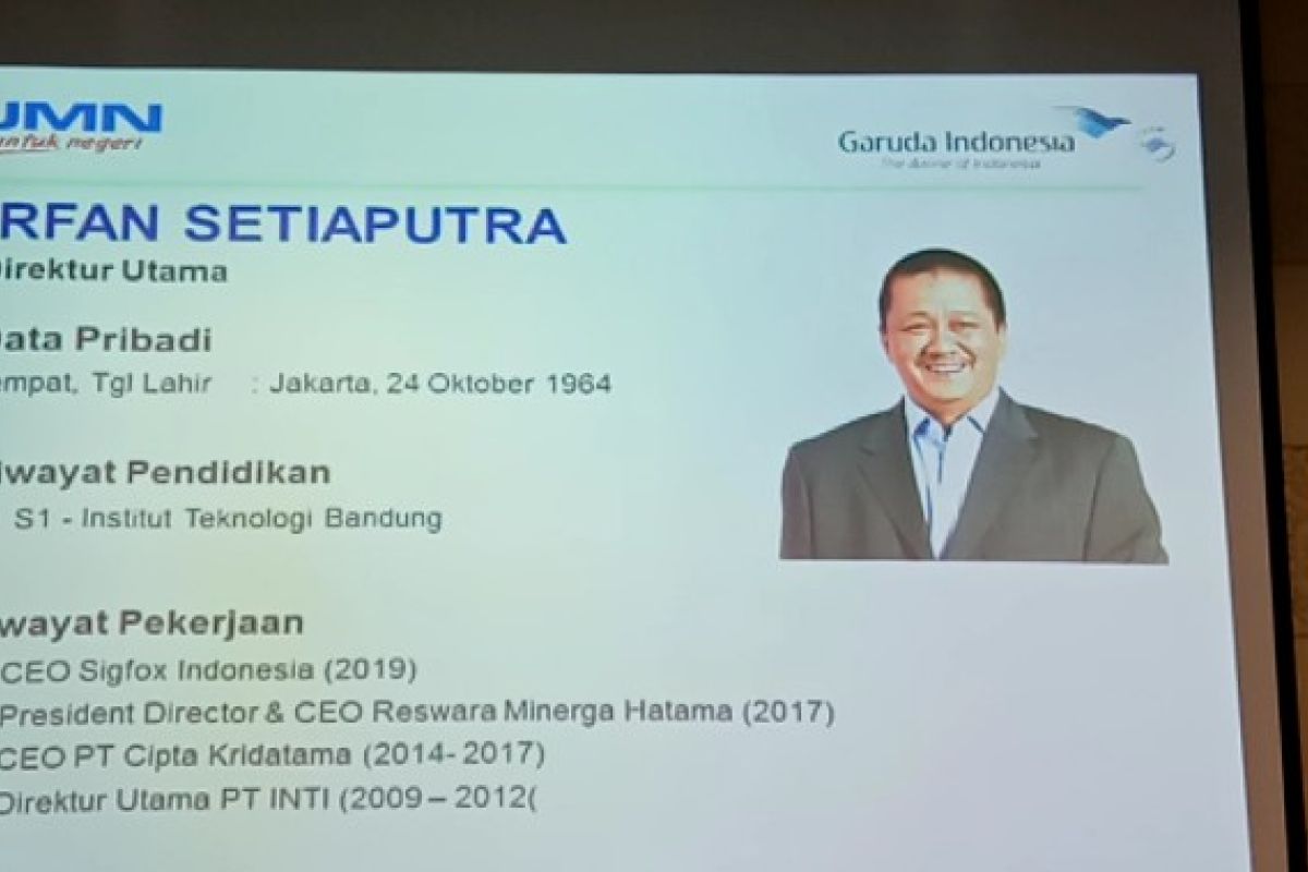 Irfan Setiaputra jadi "Pilot" baru untuk tuntaskan tantangan Garuda Indonesia