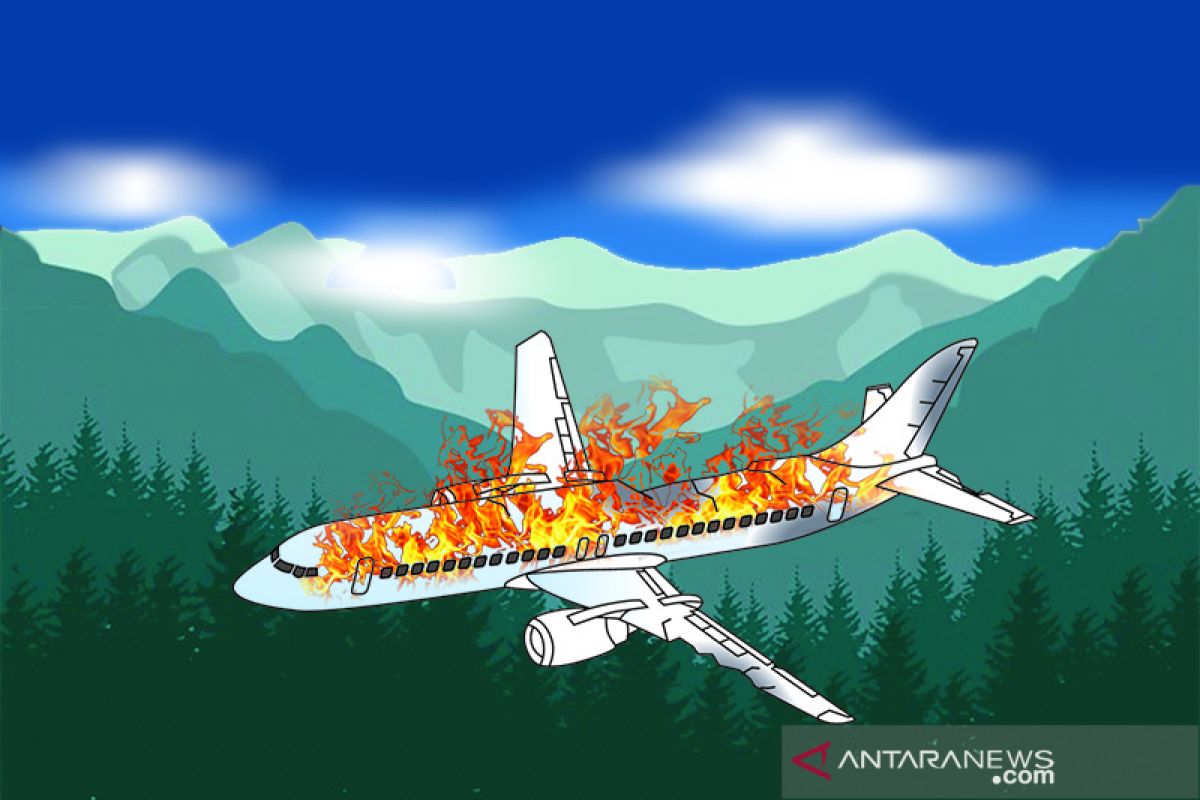 Pesawat Japan Airlines terbakar