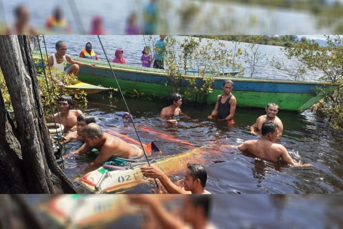 Kecelakaan speed boat, akibatkan satu keluarga tenggelam di danau Kapuas Hulu