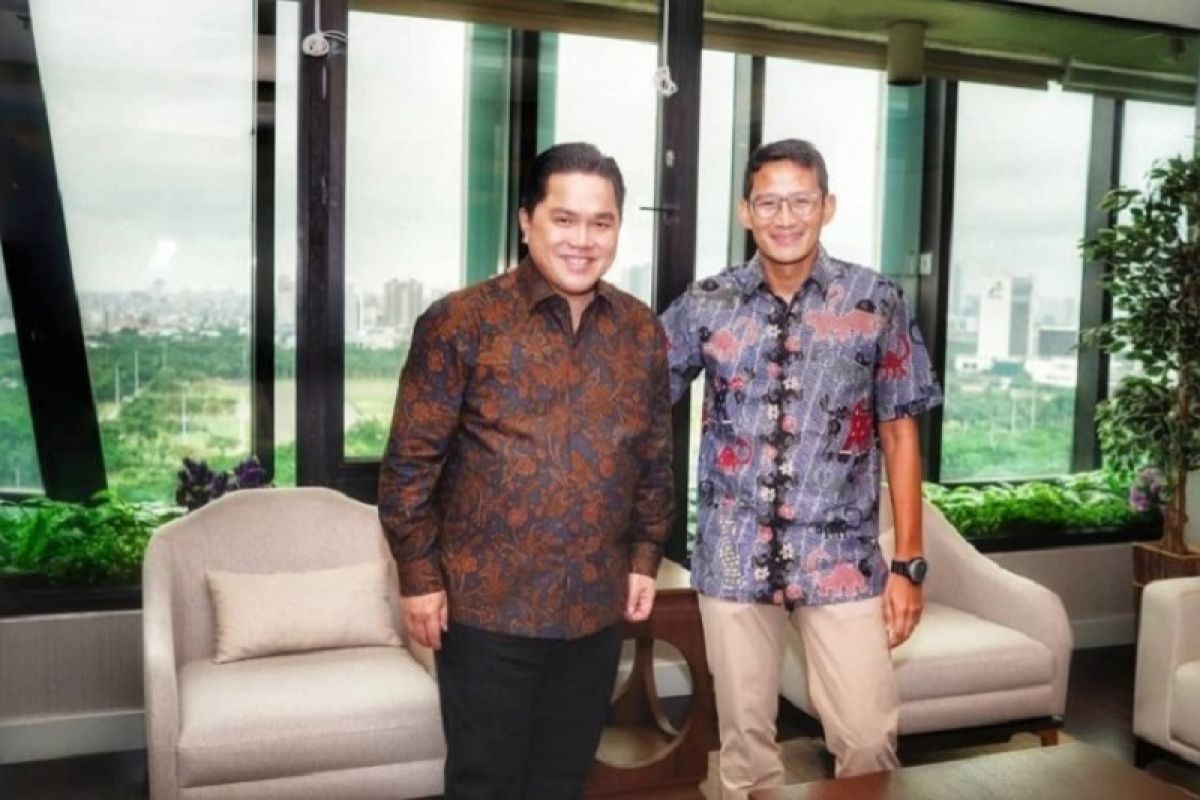 Erick Thohir dan Sandiaga Uno bertemu, bahas seputar pengelolaan BUMN