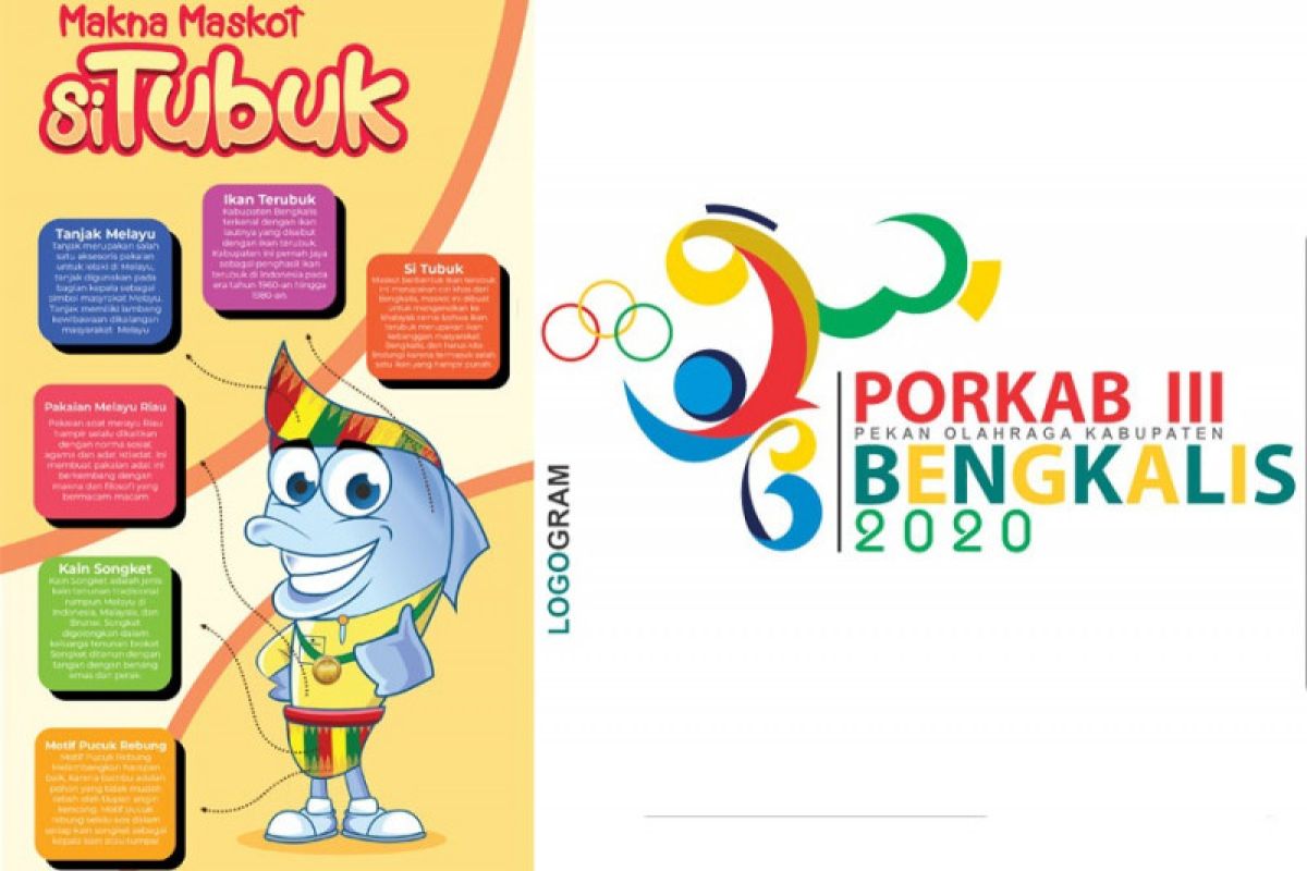 Inilah dua pemenang sayembara maskot dan logo Porkab Bengkalis 2020