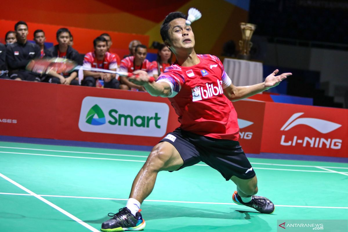 Anthony Ginting terpelanting di babak kedua Thailand Open II