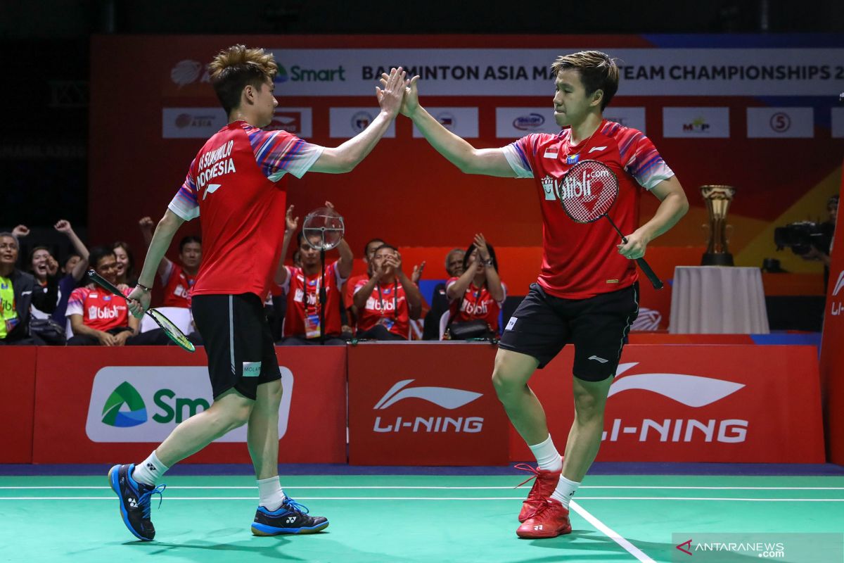 Tak tampil di All England, Kevin/Marcus tetap kokoh di peringkat satu dunia