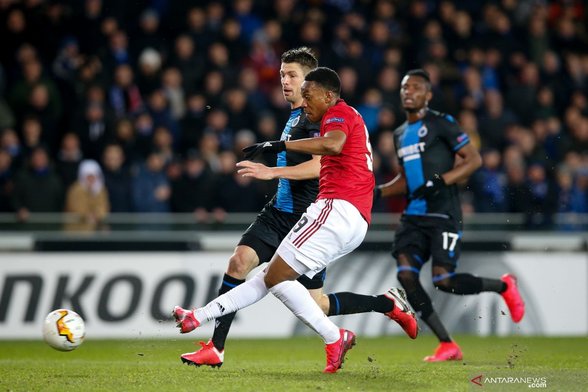 Martial cetak gol penting saat MU diimbangi Brugge