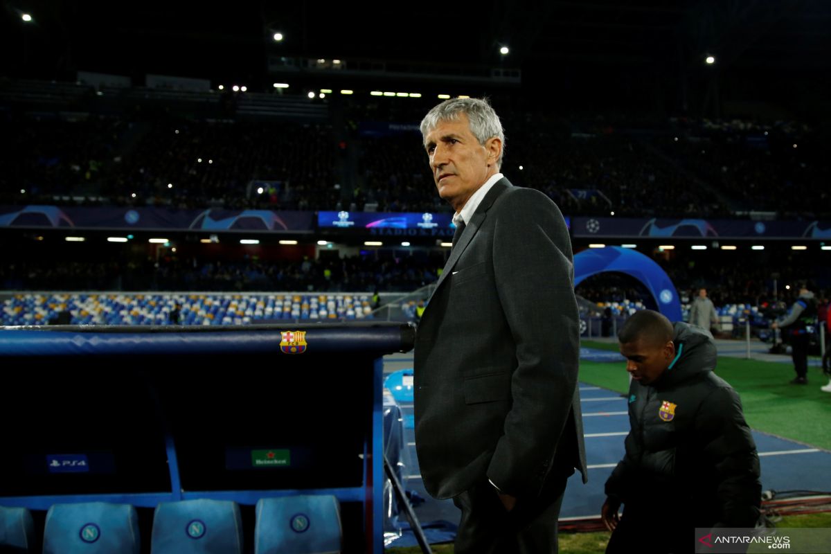 Setien optimistis Barca kalahkan Napoli di leg kedua Liga Champions