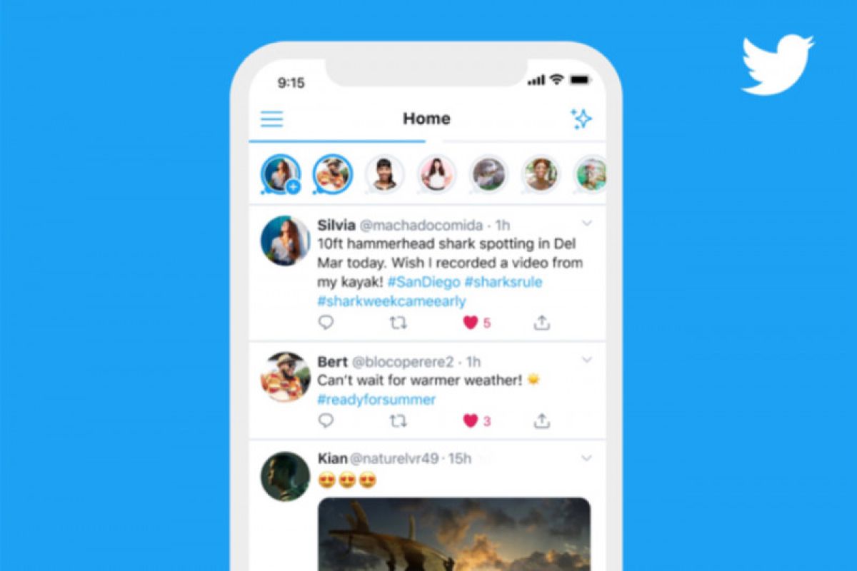 Twitter mulai uji coba fitur mirip 'Stories'