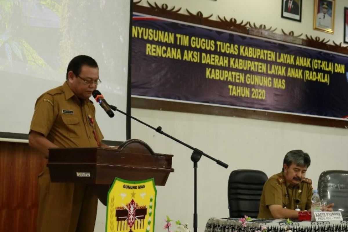 Bupati Gunung Mas sampaikan hal terpenting dalam proses pengembangan KLA