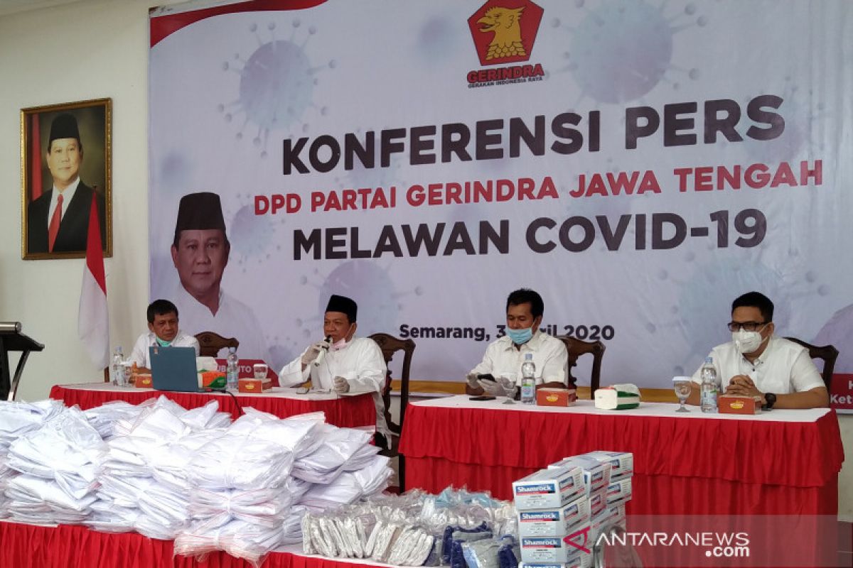 Kader Gerindra Jateng diinstruksikan bantu pemerintah tangani Corona