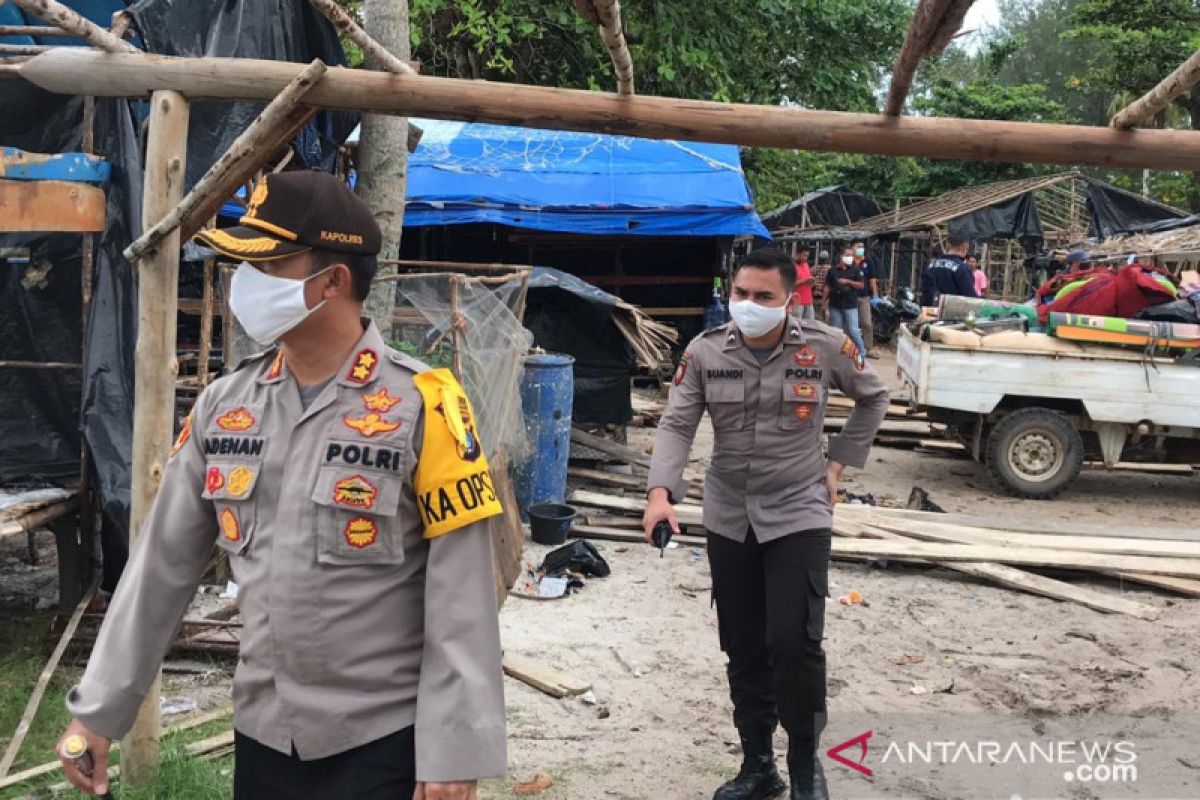 Tambang liar di Pantai Selindung ditertibkan polisi Bangka Barat