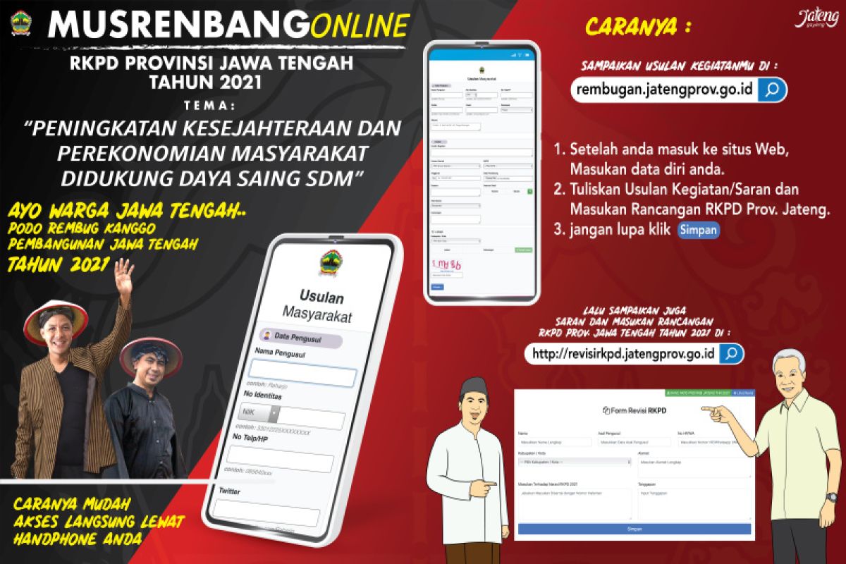 Mau usul untuk pembangunan Jateng 2021, begini caranya