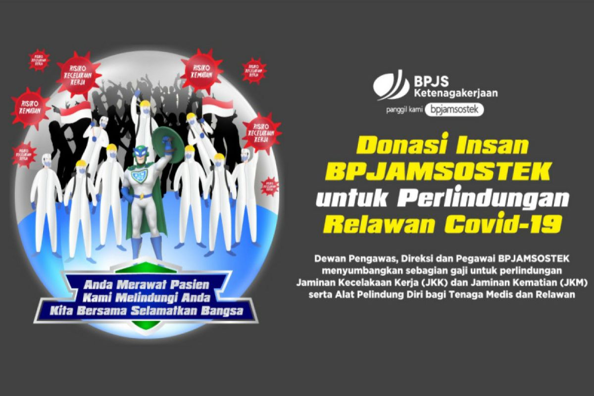 BPJAMSOSTEK donasikan gaji karyawan untuk perlindungan relawan medis COVID-19