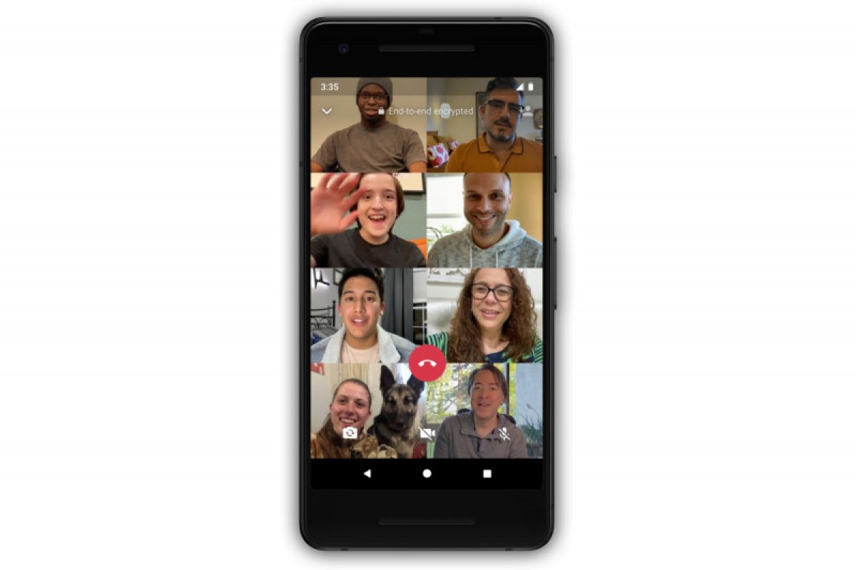 Cara panggilan video 8 orang di WhatsApp